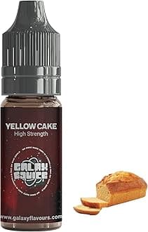 Yellow Cake Food Flavouring Drops 10ml - Premium Classic Cake Extract for Professional Baking & Luxury Dessert Making - High Strength Food Grade Concentrate by GALAXY FOOD FLAVOURS