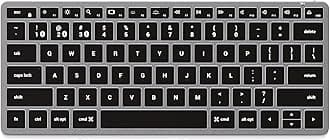 Slim X1 Bluetooth Wireless Keyboard, US QWERTY Layout, Backlit Multi-Device Design – For MacBook Air & Pro M5 M4, Mac Mini, iPad Air & Pro, iMac and more – Space Grey
