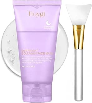 UeseinlCollagen Night Wrapping Peel off Mask, Overnight Wrapping Mask Pack, Lifting and Tightens Skin, Reduces Sagging, Hydrolyzed Korean Glow SKin Collagen Tear-Off Mask, Hydration & Elasticity