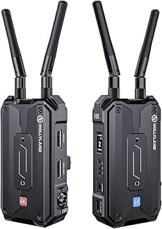 Hollyland Pyro H Wireless HDMI Transmitter and Receiver, 4K30/1080p60 400m Range, 60ms Latency, Support Up to 4 Wireless Video Receiver, Smart Channel Scan, UVC Live Stream (1TX+1RX)