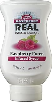 Re’al Syrup | Raspberry Puree Infused Fruit Syrup | Made with Real Fruit | 500ml |Natural Ingredients| Cocktails, Baking, Smoothies, Mixing Drinks, Desserts
