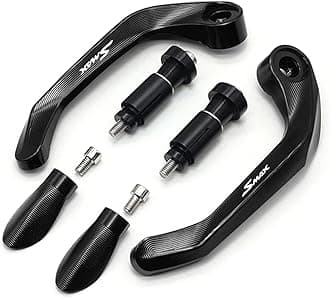 for Yamaha AEROX Force SMAX 155 Fall Protection Device Accessories Universal Motorcycle Scooter 22mm Handlebar End Handguard Bow (Color : Black, Size : SMAX)