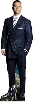 Star Cutouts CS1051 Henry Cavill Black Suit White Shirt Lifesize Cardboard Cutout With Mini Actor