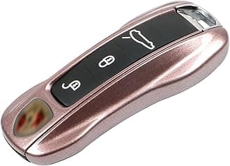 Jaronx Compatible with Porsche Key Fob Cover, Compatible with Porsche Cayenne Panamera Key Cover 2018-2024, Carrera Taycan Accessories 2020-2024 (Frozen Berry Metallic-New)