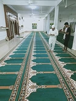 Janamaz Rolls for Masjid (Mosque) Prayer Carpet Any Religious Houses & Gallery Runner Carpet 4 x 10 Feet Color Green