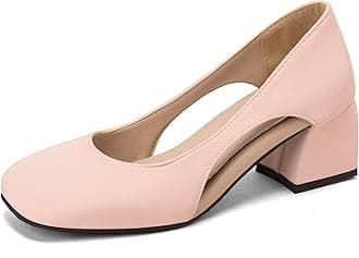 Diuniarza Block Heel Square Toe Loafer Comfort Women Court Shoes