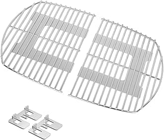 Stainless Steel Grill Cooking Grates for Weber Q200, Q220, Q2000, Q2200, Q2400 Series Gas Grill, Replacement Parts for Weber 7645