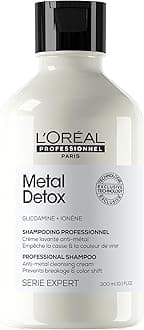 L’Oréal Professionnel Metal Detox Clarifying Shampoo, Prevent Breakage & Colour Fade from hard water, For Damaged Hair, Sulphate-Free & Vegan