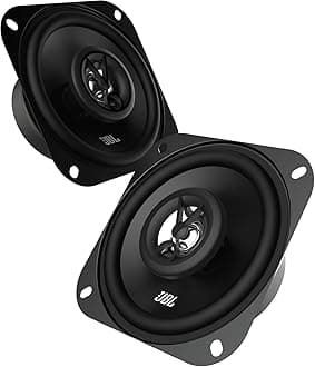 Stage1 41F 2-Way Car Speaker Set by Harman Kardon - 125 Watt Car Boxes 25 Watt RMS - 2 Piece Car HiFi JBL Box Large 10 cm / 100 mm / 4 Inches Black