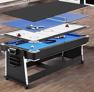 MAS SPORTS PROFESSIONAL 7FT 4 IN 1 BILLIARDS TABLE MULTI GAME TABLE WITH ALL NEW ACCESSORIES,STANDARD