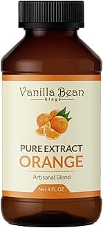 Pure Orange Extract for Baking and Flavoring - 4 OZ - Premium Quality Natural Flavors for Baked Goods, Desserts, & Cooking