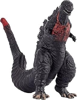 Action Figures Soft Touch Vinyl Plastic Collectible Model Toys… (Shin MonsterGodzilla - Black (Red Spine), 17cm)