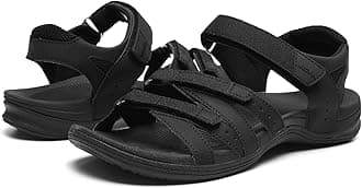 MEGNYAComfortable Hiking Sandals for Womens, Classic Sport Walking Sandals with Adjustable Straps, Casual Summer Athletic Sandals for Trekking, Camping, Trip