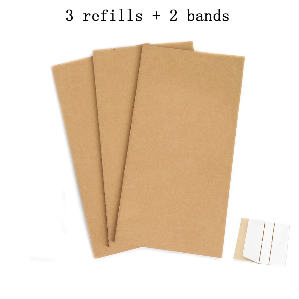 3 Journal Refill Travelers Notebook Inserts (7.5" X 4 2018 Best Refill Inserts (Craft Blank)