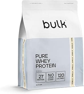 Bulk Pure Whey Protein Powder, 450 g (0.99 lb), Vanilla | 21g Protein per Scoop | Muscle Growth & Recovery | Whey Concentrate | Vegetarian