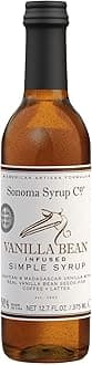 Vanilla Bean Infused Simple Syrup 12.7 fl oz | for Coffee, Tea, and Baking | Hand Crafted in the USA