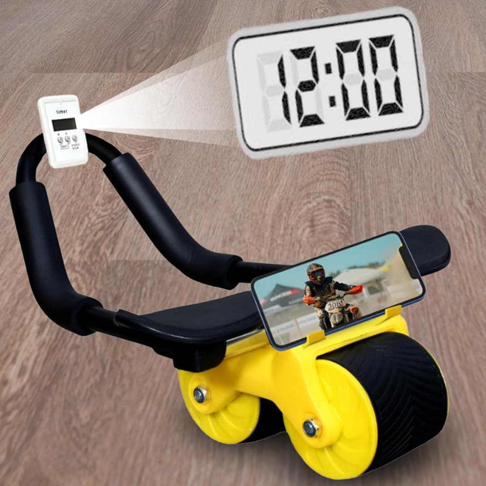- PRO365 Rebound Ab Roller | Mobile Holder | Timer | Men Abdominal Exercise Equipment | Home Gym Equipment | Abdominal Core Strength Training