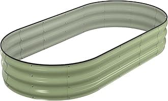 Raised Garden Bed Kit, 6x3x1 ft Galvanized Planter Box Outdoor with Safety Edging, Large Metal Raised Beds for Gardening Vegetables Flower Herb (Avocado Green)