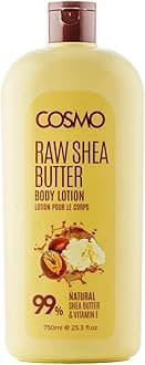 Raw Shea Butter Body Lotion 750ml, Natural Shea Butter and Vitamin E, All Skin Types, Daily Moisturizer Care, for Men and Women