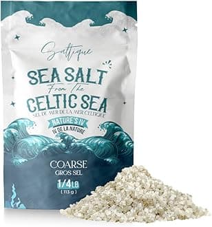French Grey Sea Salt from the Celtic Sea Coarse - 100% Unrefined & Unprocessed- Hand-Harvested Mineral Salt (1/4lb)