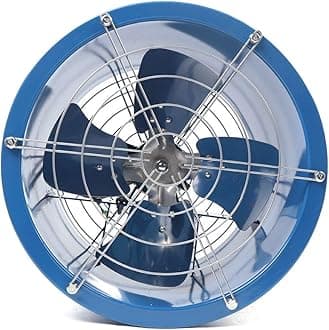 10inch Utility Blower Fan Axial Flow Fan Pipeline Exhaust Fan, Low Noise Heavy Duty Cylinder Axial Exhaust Fan Extractor Fan Cylinder Pipe Fan Air Mover Blower Fan (10inch 180W)