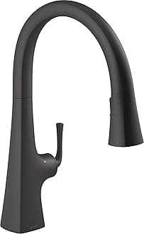 K-22068-WB-BL Graze Kitchen Sink Faucet, Matte Black