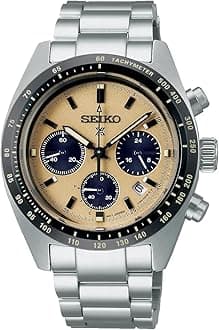 Seiko Prospex Speedtimer Solar Chronograph Sports Beige Dial Watch SSC817P1