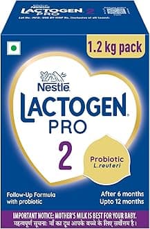 Lactogen Pro 2 Powder, Follow-Up Formula with Probiotic, Infant, After 6 Months Up to 12 Months, Bag-in-Box Pack, 1.2Kg (3 Units*400g)