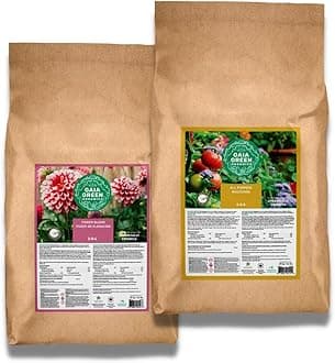 Gaia Green Power Bloom and All Purpose Organic Plant Nutrients Fertilizer and Growbuds Feeding Chart, 20KG Bundle Set