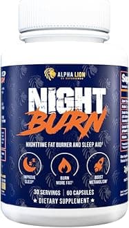 ALPHA LION Night Burn, Metabolism Booster for Weight Loss, Less Body Fat, Mor...