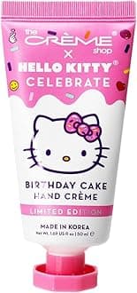 x Sanrio Hello Kitty Moisturizing Hand Crème - Indulgent Shea Butter and Vitamin E Formula for Soft Smooth Hands (Birthday Cake)