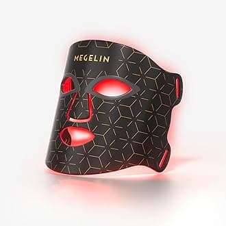 7 Colors Led Light Therapy Facial Mask, Face Light Therapy Mask for Face, Reduce Wrinkles Smooth Skin, Infrared Light Skin Rejuvenation(Black)