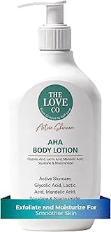 THE LOVE CO 10% AHA + 2% BHA Body Lotion - Nourishing Formula for Dry Skin - Women & Men - Enhanced with Niacinamide, Shea Butter, Vitamin E - 250ml
