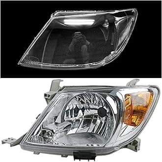 Transparent Headlamp Lamp Shade Compatible for Hilux 2005-2008 Headlight Shell Lens Replace The Original Lampshade(Left)