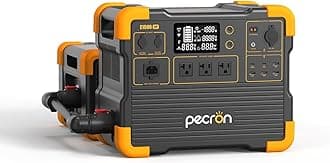 Portable power station, E1500LFP with 3840Wh Extra Battery Expandable to 5376Wh, LiFePO4 Battery Backup with 2200W AC Outlets