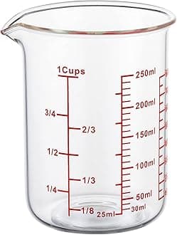 Ackers Glass Measuring Cup 1 Cup,8oz Borosilicate Liquid Measuring Cup with Spout