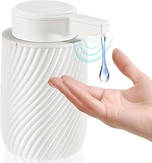 Automatic Soap Dispenser, 9oz Touchless Dish Hand Soap Dispenser Rechargeable with 3 Adjustable Soap Levels for Bathroom Kitchen Cream