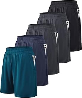 Athletic Shorts for Men with Pockets and Elastic Waistband Quick Dry Activewear