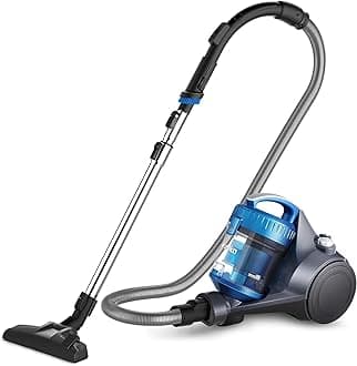 WhirlWind Bagless Canister 2.5L Vacuum Cleaner, Lightweight Vac for Carpets and Hard Floors, NEN110A, Blue