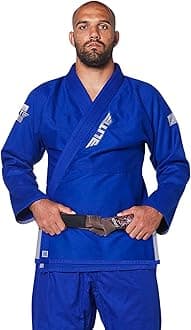 Elite Sports BJJ GI for Men IBJJF Kimono BJJ Jiu Jitsu GIS w/Preshrunk Fabric & Free Belt (see Special Size Guide), 3 Pack (Premium Blue), 2, 3 Pack (Premium Blue), 2