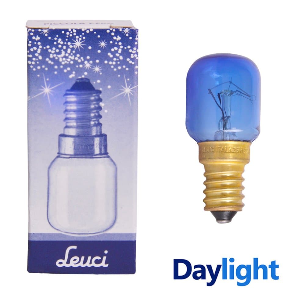 Daylight Pygmy Pear-Shaped Incandescent E14 Light Bulbs (Pack of 10) Leuci E14 24W Bulbs Made in Italy