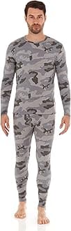 ThermajohnMen's Ultra Soft Thermal Underwear Long Johns Set with Fleece Lined
