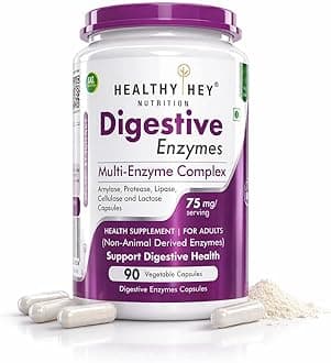 HealthyHey Nutrition Digestive Enzyme - Multi-Enzyme Complex -Support Digestive Health - 90 Vegetable Capsules