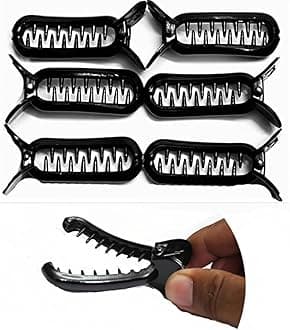 BHARATGAURAV - Hair Accessories BHARATGAURAV Banana Hair Clip Pack Of 6 For Women And Girls (Black) Large