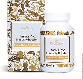 24k Gold Bhasma Immunity Booster, India's Exclusive Ayurvedic Wellness Product, Helps Boost Body's Natural Defence Mechanisms, Stamina, Strength, 100% Ayurvedic Ingredients - 30 tablets