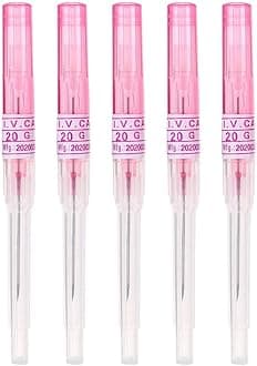 Piercing Needles,New Star 5PCS 20G Gauge Steel Catheter Piercing Needles Supply