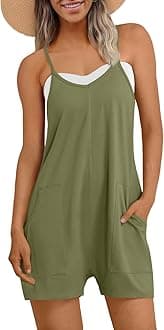 AUTOMET Womens Rompers Jumpsuits Summer Vacation Beach Outfits 2025 Shorts Overalls Jumpers Loose Casual Soft Fashion Clothes