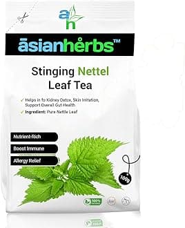 Asian Herbs Natural Himalayan Stinging Nettle Tea - Herbal Tea for Wellness, Detox & Vitality | Packed with Nutrients, Antioxidants & Minerals (100grams)
