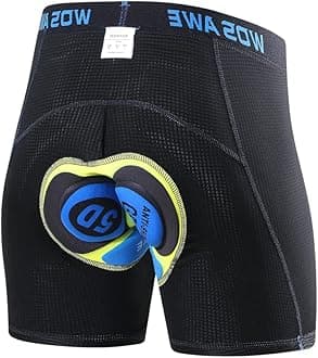 WOSAWE Men's Cycling Underwear Breathable 5D Padded Gel MTB Shorts Anti-Sweat Bicycle Undershorts