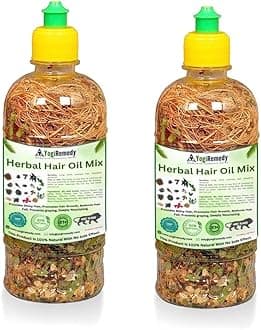 Herbal Hair Oil Mix (18 Vital Herbs) For Long, Thick, And Lustrous Hair - Pack Of 2